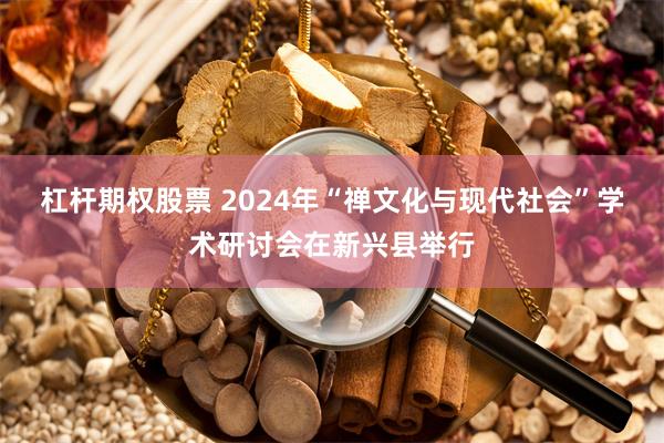 杠杆期权股票 2024年“禅文化与现代社会”学术研讨会在新兴县举行