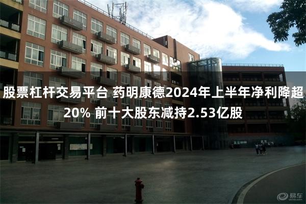 股票杠杆交易平台 药明康德2024年上半年净利降超20% 前十大股东减持2.53亿股