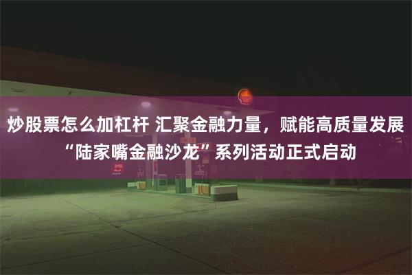 炒股票怎么加杠杆 汇聚金融力量，赋能高质量发展 “陆家嘴金融沙龙”系列活动正式启动